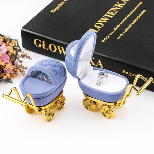 Baby Carriage Velvet Jewelry Box